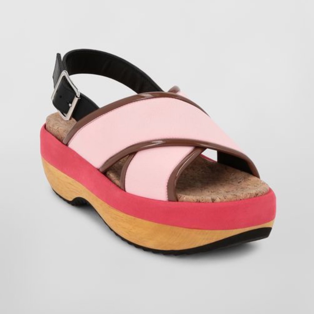 Marni Criss-cross Wedge Sandals - Picture 2 of 13
